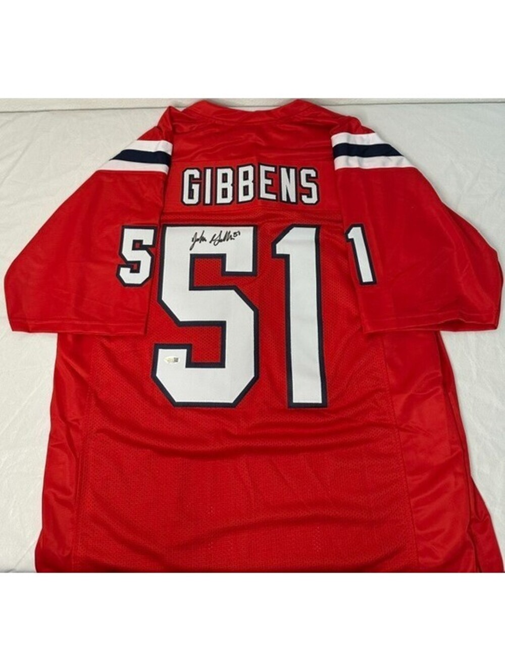 John Gibbons Signed Tampa Bay Buccaneers Custom Jersey XL JSA Witness Auto NFL